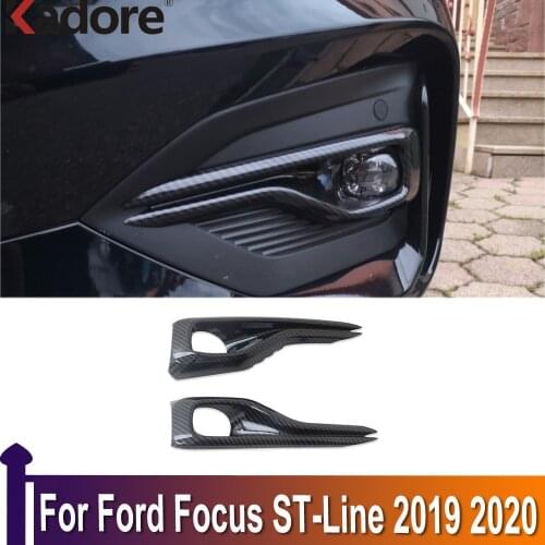 For Ford Focus ST-Line 2019 2020 Chrome Front Foglight Fog Light Cover Trim Car Sticker Protect Exterior Accessories Styling