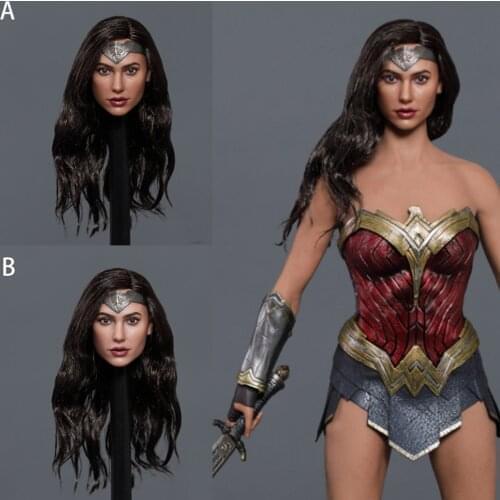 In Stock GC037 1/6 Scale Female Head Sculpt European and American Heroines Wonder Head Sculpt Carved Model for 12'' Body