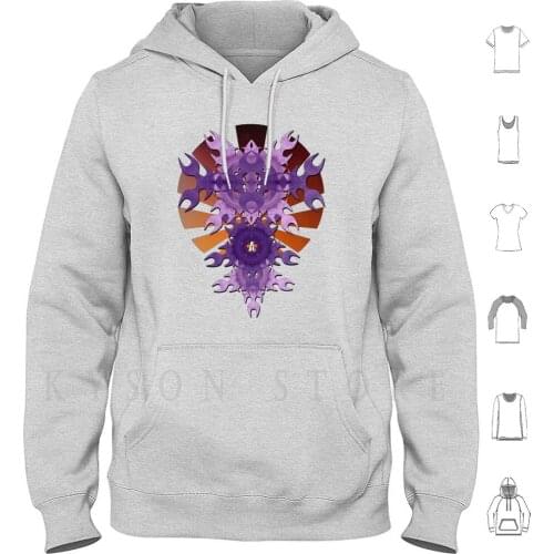 Psyborgana Hoodies Long Sleeve Mechanical Psytrance Sharp