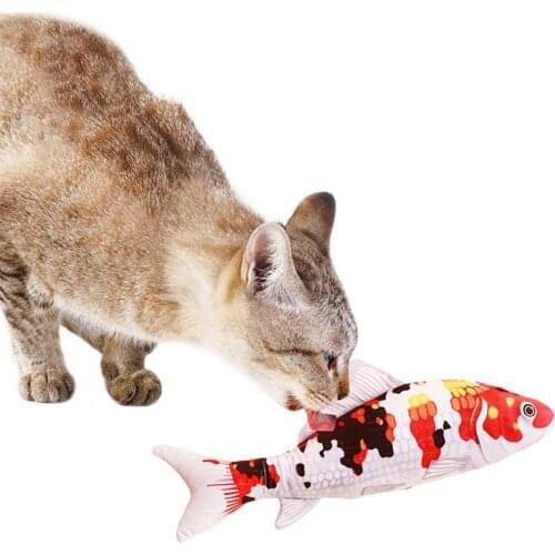 Cat Toy Artificial Fish Shape Pet Chew Toy Kittens Play Toy Pet Catnip Toy