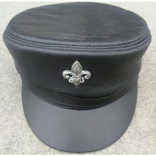 Genuine Leather Hat Elegant Sheepskin Military Hats For Men Women Personality Hip-hop Caps Snapback Cap Flat Cap Unisex