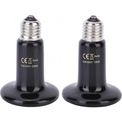 E27 Reptile Animal Ceramic Heating Lamp Infrared Pet Heat Light Lamp 220V-240V Ceramic Emitter Heat Chickens Reptile Lamp