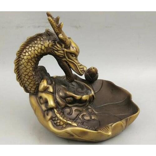 Chinese Bronze Backflow Incense Dragon Statue