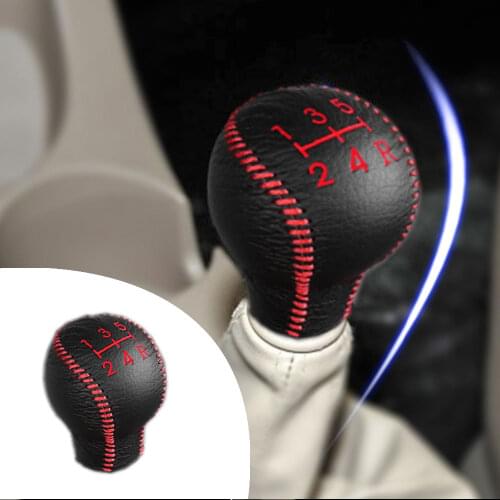 Muchkey Leather Gear Shift Knob Cover MT For KIA SPORTAGE 2007-2018 5 Speed Manual Shift Lever