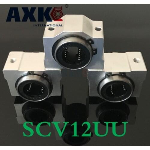 2pcs Sc12vuu Scv12uu Sc12v Linear Bearing Block Housing With Lm12uu Linearlager 12mm Shaft Rail