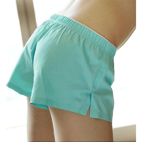 Men Underwear Household Trousers Young Mans Flat-angle Arrow Trousers Small Split Fork Comfortable Boxers