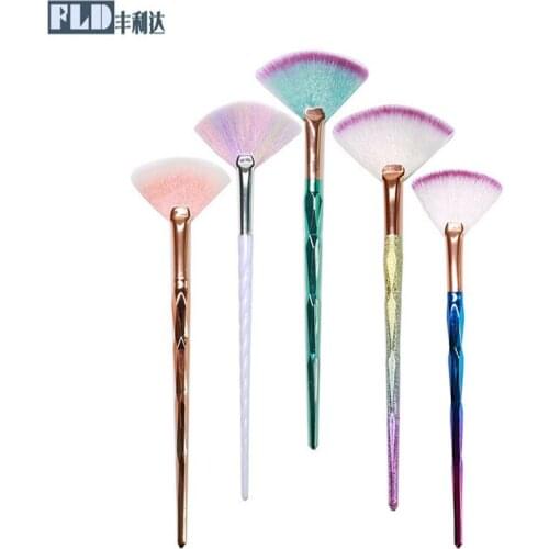 Natural Goat Hair Fan Brush for Powder Make Up Makeup Brushes Soft Makeup Large Fan Brush Powder brushes Cosmetic Brushes