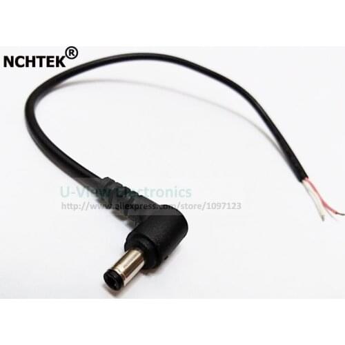 NCHTEK Right Angled DC 5.5x2.5mm Male Power Plug Connector CCTV Cord Cable About 30CM/1FT/Free Shipping/15PCS