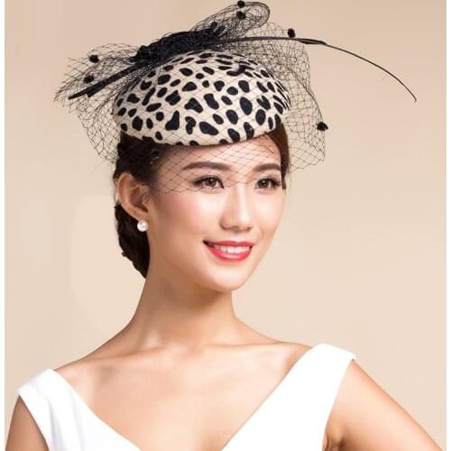 Adult Autumn and Winter Wool Hat Female Fedoras Party Cap Girls Beret Wool Cap British Fashion Female Hat B-7788