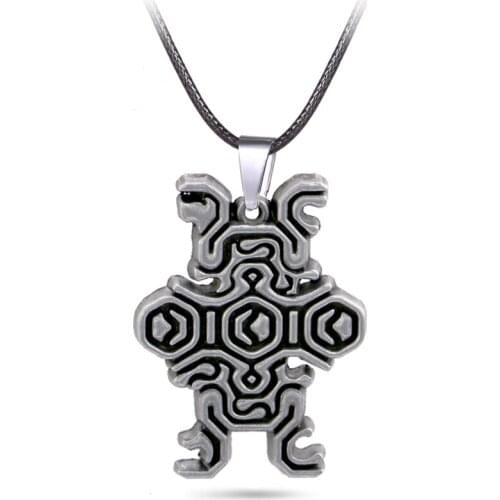 Shadow of the Colossus Necklace Antique Metal Totems Pendant Rope Chain Choker Necklaces Men Charm Gifts Game Jewelry
