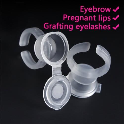 Clamshell Tattoo Sub-Assembly Accessories Transparent Plastic Ring Color Material Cup Beauty Tool Disposable Paint Container