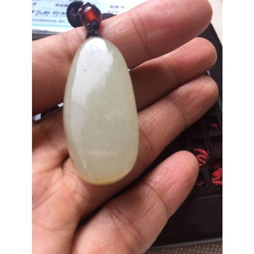 Top brand natural XinJiang drop heitan jade pendant women men necklace jadeite jade jewelry jade necklaces pendants