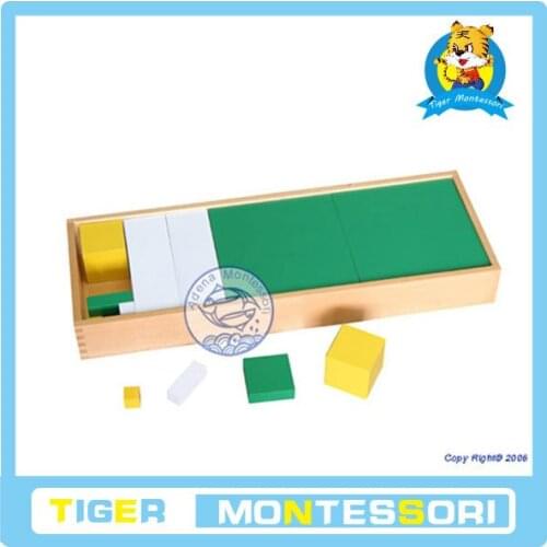 Professional montessori material wooden educational toy mathematics Power of 3 cube