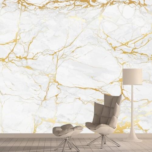 Retro Marble Yellow Grey Background Custom 3d Wallpapers for Living Room Home Decor Walls Papers Peel Stick Murals Rolls Prints
