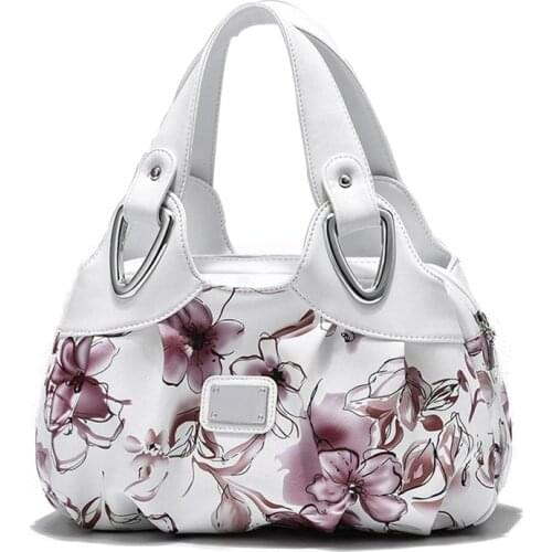 Luxe Bloem Ontwerp Top-Handvat Dames Handtas Vrouwen Schoudertassen Pu Leather Messenger Purse Bag Vrouwelijke Tote pakket