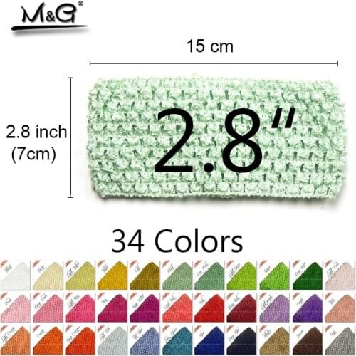 Retail 2016 New! 33colors 2.8inch*15CM Baby Hair Accessories Hair Head Bands Waffle Girls Headband TuTu Tops Raw Material