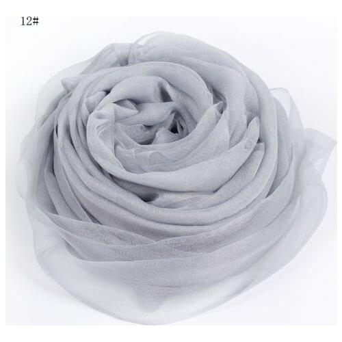 100x170cm Women 100% Natural Silk Scarf Shawl Female Pure Silk Scarves Wraps Solid Color Plus Size Shawls Long Beach Cover-ups