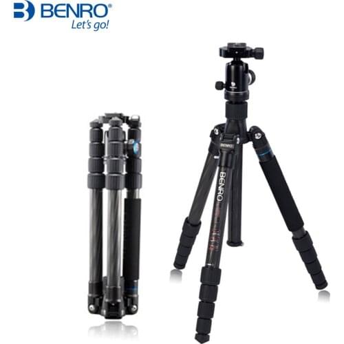 Benro C2292TB1 Tripod Carbon Fiber Camera Stand Flexible Monopod For DSLR With B1 Ball Head Max Loading 12kg