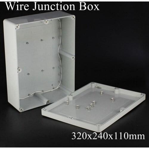 320x240x110mm ABS IP65 Waterproof Plastic Wire Junction Box Distribution Enclosure Project Case Electronic Terminal Instrument