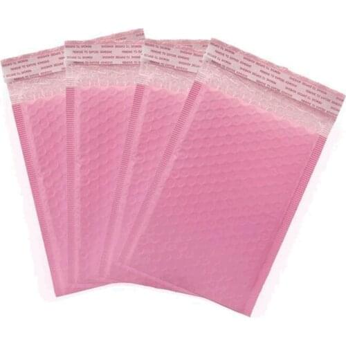 10pcs Bubble Envelope bag Pink Bubble PolyMailer Self Seal mailing bags Padded Envelopes For Magazine Lined Mailer