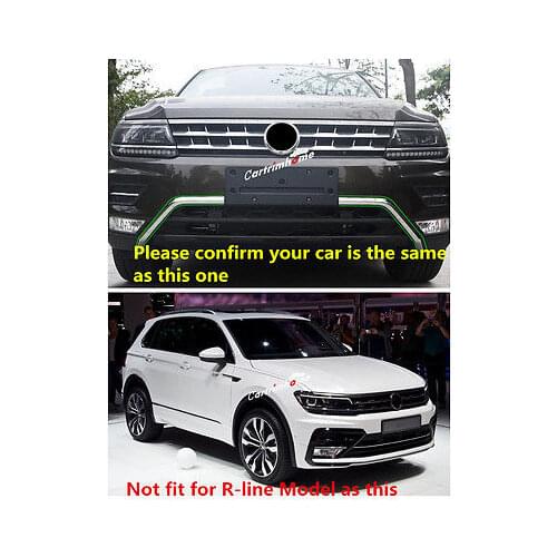 ABS Chrome Front Bumper Corner Cover Trim 2pcs For VW Tiguan 2nd Gen 2016 2017