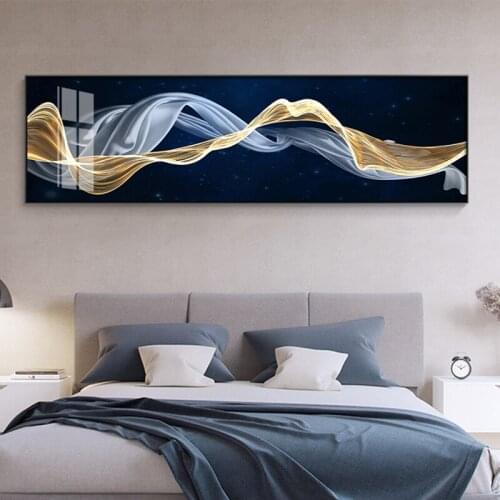 Abstract Luxury Ribbon Canvas Painting Posters and Prints Nordic Wall Art Pictures for Living Room Bedroom Modern Home Decor