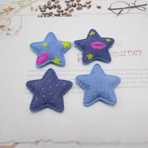 10PCS Star Ball Padded Appliques For clothes DIY Baby hair Clip headwear Decor Ornament Accessories