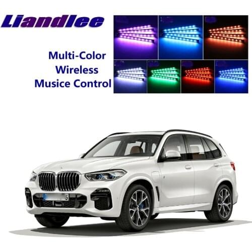 LiandLee Car Glow Interior Floor Decorative Atmosphere Seats Accent Ambient Neon light For BMW X5 M E53 E70 F15 G05 X7 G07