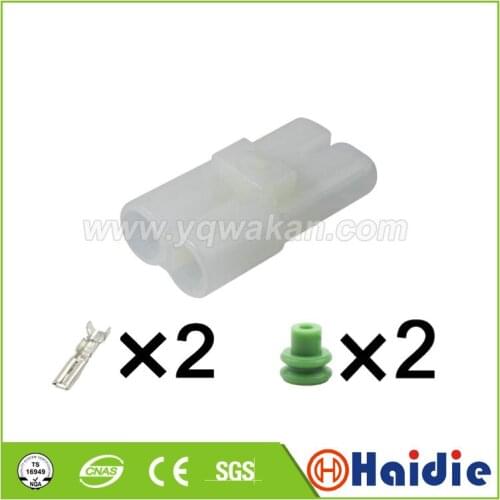 Free shipping 5sets 2pin auto plastic electric housing plug wire harness connector