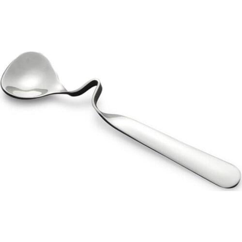 Tea Coffee Honey Drink Adorable Stainless Steel Curved Twisted Handle Spoon U handle Jam Spoons SN568
