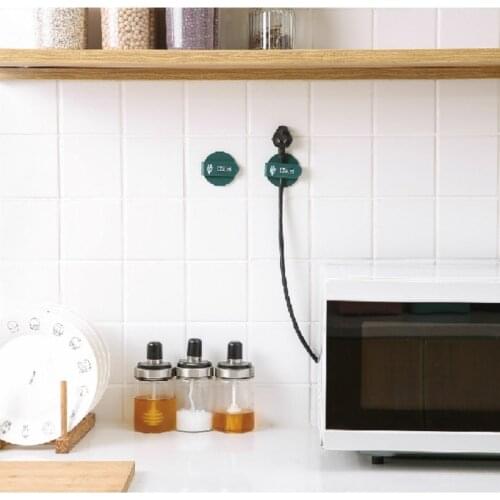 Household Safe Wire Plug Hook Self-adhesive Multifunctional Cable Clip Office Home USB Cord Power Plug Storage Fixing Organizer