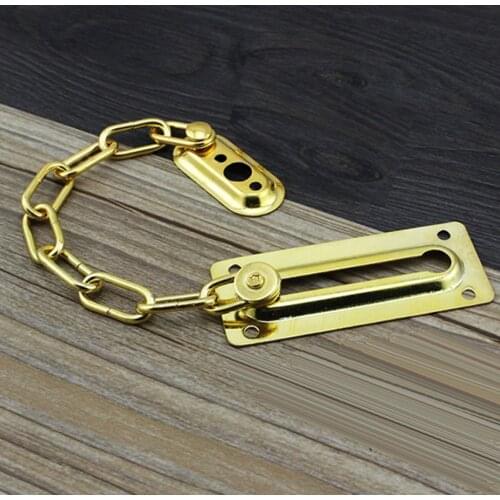 Stainless Steel Door Chain Guard Lock Slide Bolt for Home Hotel Dorm Entrance Security