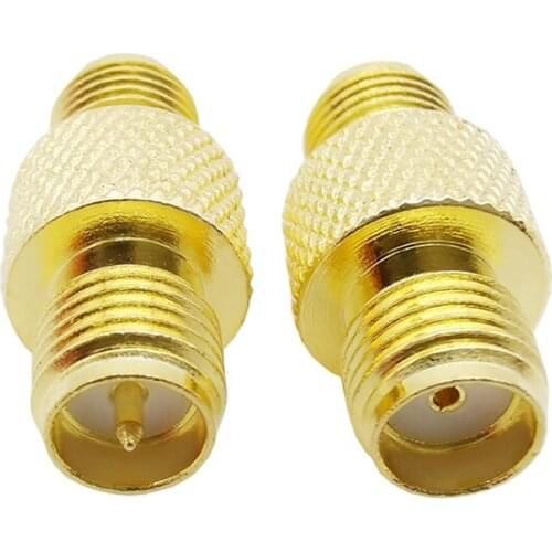 5pcs/lot RF Coaxial Cable Adapter SMA Female Jack to RP SMA Female Jack Straight Gold plated RF High frequency Connector Coupler