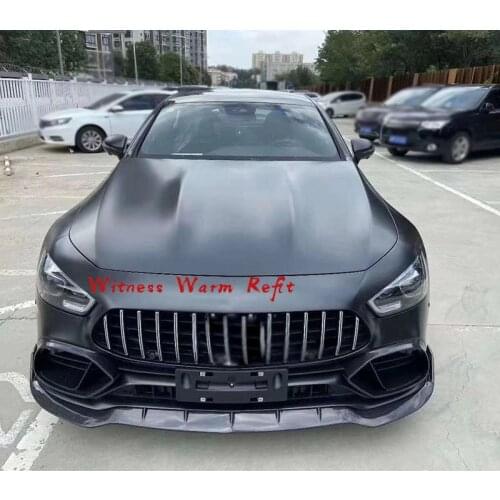 For Mercedes-Benz AMG GT GT50/53 4 Door Body Kit Carbon Fiber FRP Front splitter air vents Rear lip Diffuser Spoiler Side Skirts