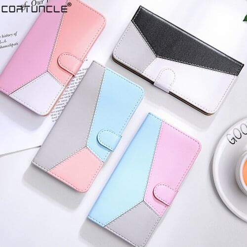 Splicing Flip Leather Wallet Case Huawei Honor 9S 8A 8S 9X 10i Y5 Y6 Y7 P smart Z 2020 2019 2018 Y5P Y6P Y8P Phone Case Cover