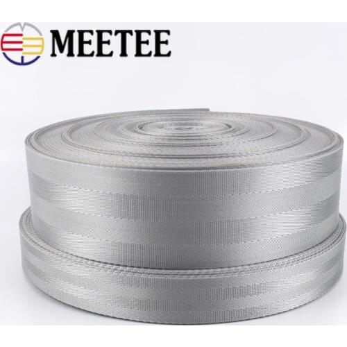 5Meters 1mm Thick 20-50mm Gray Polyester Nylon Webbing Tape DIY Safety Seat Backpack Pet Strap Belt Crafts Sewing Accessories