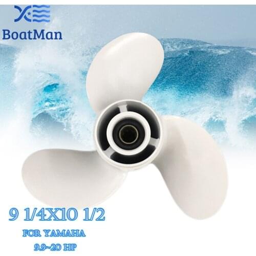 Boat Propeller 9 1/4x10 1/2 For Yamaha Outboard Motor 9.9-20HP Aluminum 8 Tooth Spline 683-45943-00-EL Engine Parts