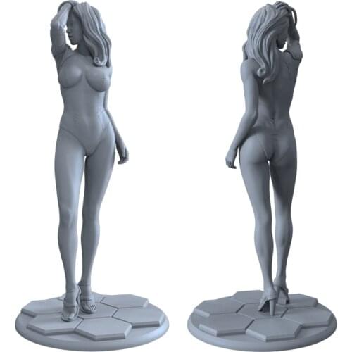 1/ 24 75mm 1/18 100mm Resin Model Sexy Girl Figure Unpainted Colourless RW-242