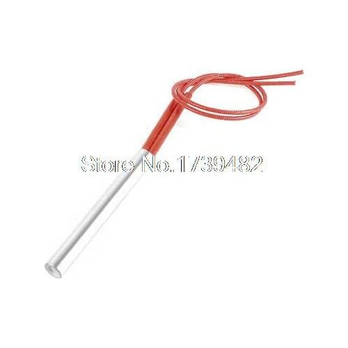 AC 110V 300W 10mm x 80mm Cartridge Heater Silver Tone Red for Mold Heating