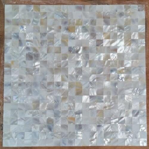 Natural mother of pearl mosaic tile for home decoration 11 square feet/lot 15x15mm chip size