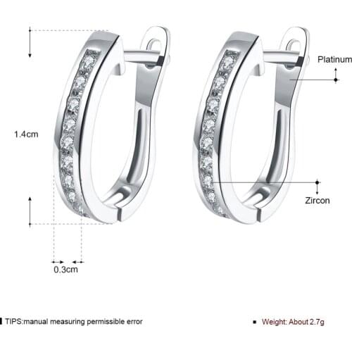 2018 new fashion jewelry, Gold plating earrings, S925 - Jewelry wholesale Inlaid white stone Factory direct earrings E152-B