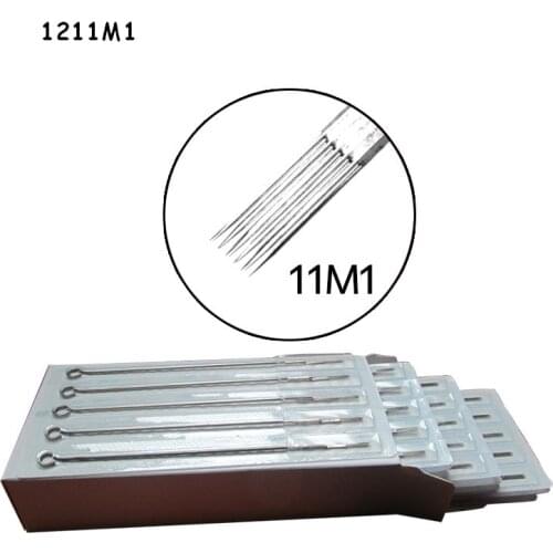 50pcs/box 11M1 Disppsable Sterilized Tattoo Needles Single Stack Magnum Tattoo Needles Stainless Steel tattoo tip tatto