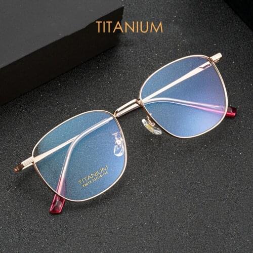 KatKani Mens And Womens Ultra-Light Pure Titanium Eyeglasses Frame Trend Retro Round Optical Prescription Glasses Frame K5013