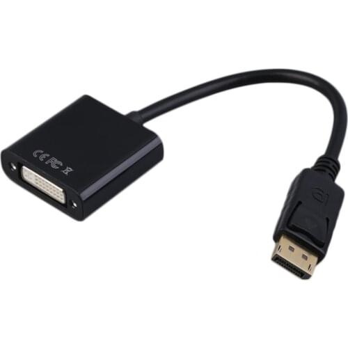 Display Port To DVI Cable Adapter Converter Male To Female 1080P For Monitor Projector Displays