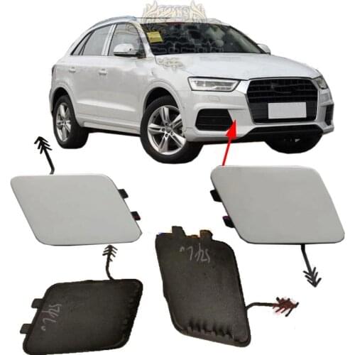 QDAEROHIVE rear Bumper Trailer Cover Tow Bracket Cover front rear Bumper Tow Hook Cover Cap for AUDI Q3 2016-2018