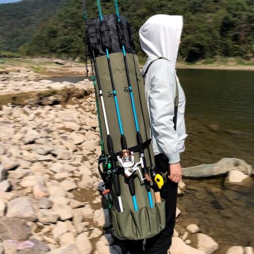 Fishing Bag Portable Multifunction Nylon Fishing Bags Fishing Rod Bag Case Fishing Tackle Tools Storage Bag