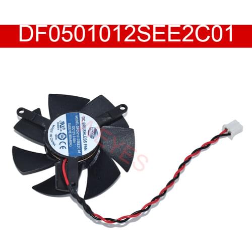 Original DF0501012SEE2C01 12V 0.05A Two Lines DC Brushless Fan for X1300 HD4650 HD3650 Video Card Graphic card fan