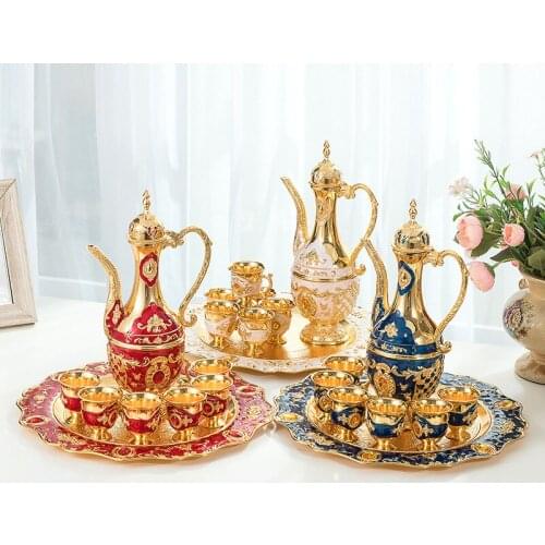 Wine Set Liquor Tray Gift Gift Box Luxury Court High-End European-Style Antique Generation Zinc Wine Jug Wine Glass