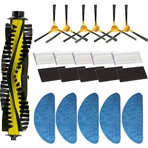 Replacement Parts Side Brush Filter Mop Roller Brush for Mamibot Exvac660 Robot Vacuum Cleaner Accessory Replacement Kit