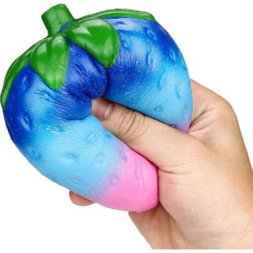 Starry Sky Strawberry Slow Rising Stress Relief Squeeze Toy Xmas Gift Squeeze Decompression Stress Relief Hand Fidget Toys Kids